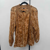 Cloud Ten Women's Size M Butterscotch Leaf Long Sleeve Shirt