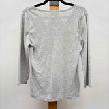 Lilla P Women's Size L Gray Heathered Long Sleeve Shirt