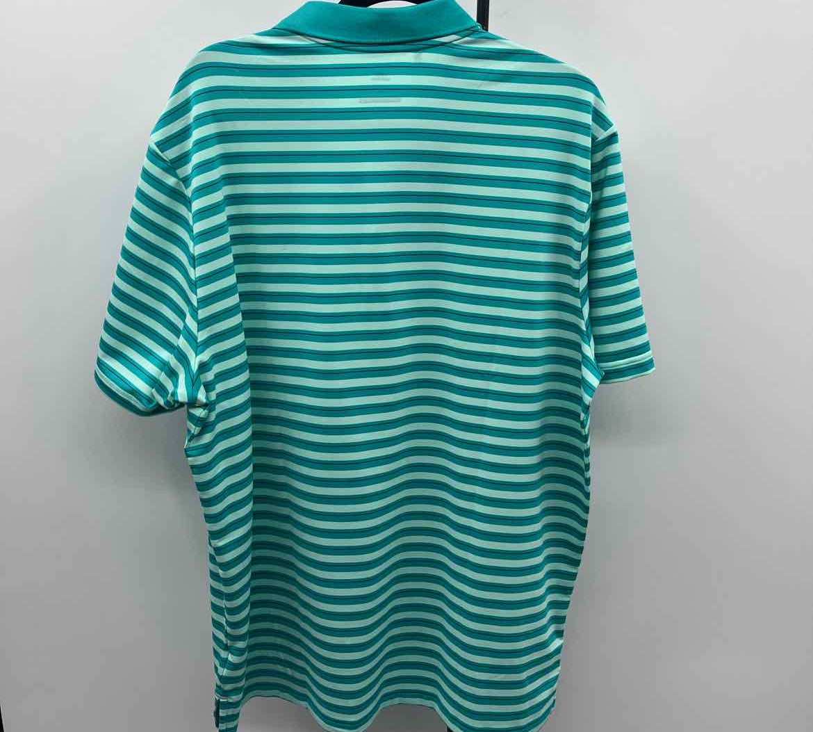 Adidas Men's Size XL Teal Striped New with Tags Short Sleeve Shirt