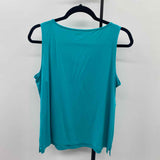 Chico's Women's Size M Teal Solid Sleeveless Shirt