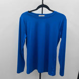 Zenana Women's Size XL Royal Blue Solid Long Sleeve Shirt