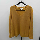 Coldwater Creek Women's Size XL Mustard Yellow Solid Sweater