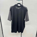 Under Armour Men's Size 2XL Black Striped Short Sleeve Shirt