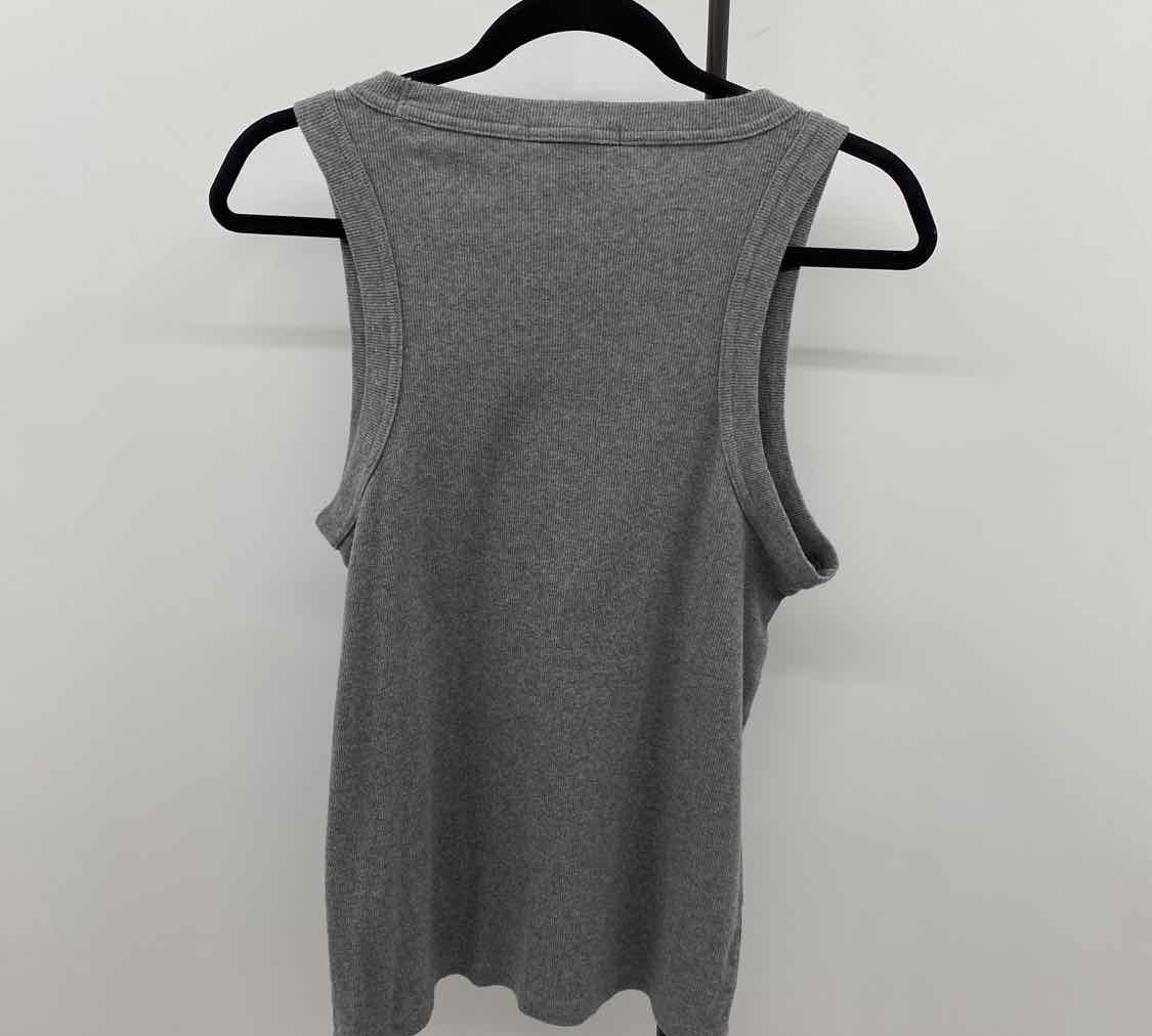 Banana Republic Women's Size L Gray Ribbed Sleeveless Shirt