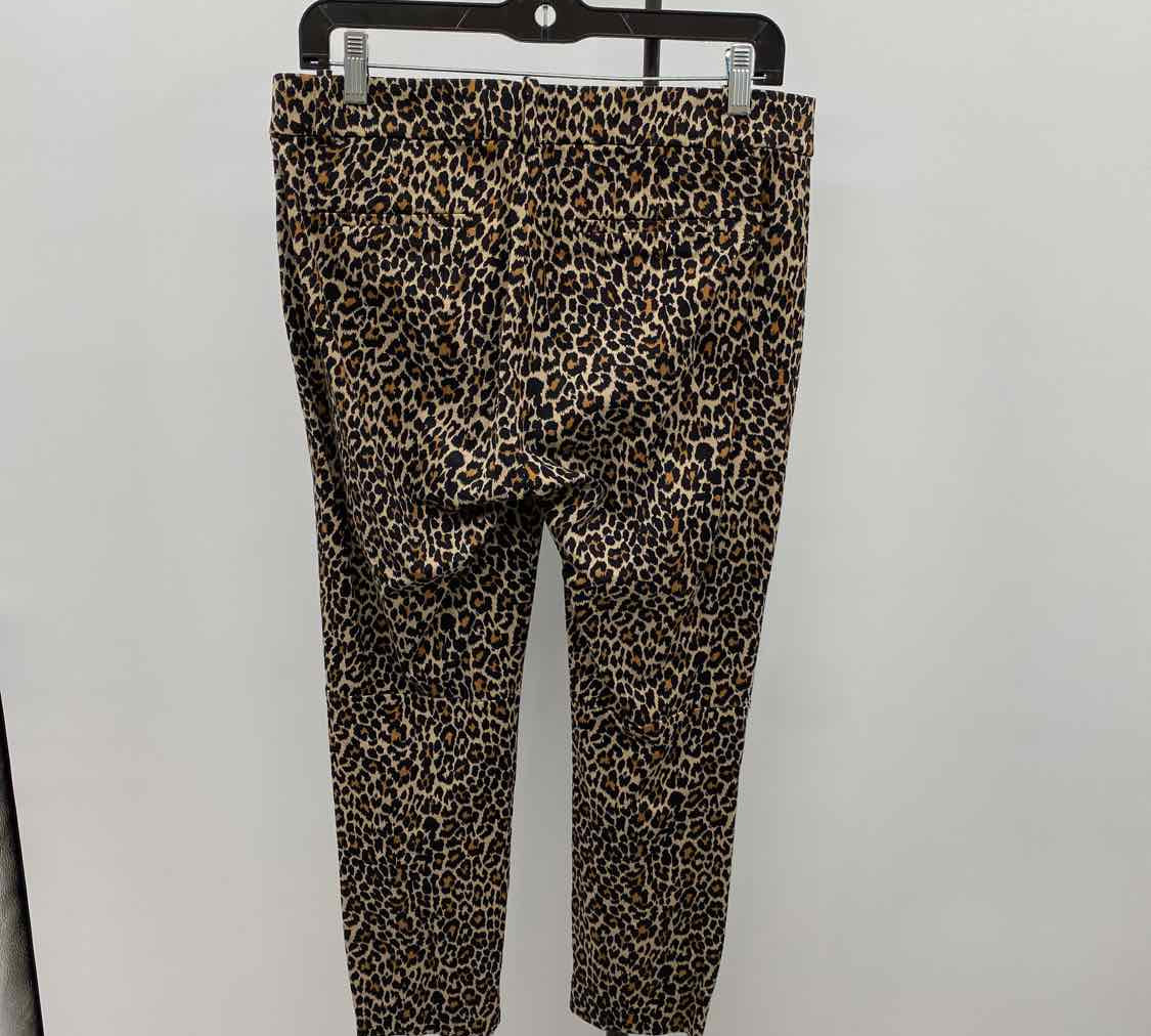 J Crew Women's Size 8 Brown Animal Print Capris