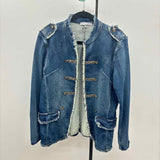 Tempo Paris Women's Size M Blue Solid Jacket
