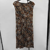 Evan-Picone Women's Size 14 Brown Animal Print Dress