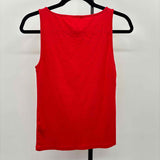 J Crew Women's Size M Red Solid Sleeveless Shirt