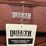 Duluth Trading Co. Women's Size M Brown Solid Long Sleeve Shirt