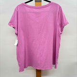 JJill Women's Size L Lavender Solid Short Sleeve Shirt