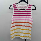 Loft Women's Size L Multi-Color Stripe Sleeveless Shirt