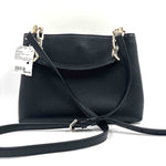 Bak KATE SPADE Black Pebbled Leather Convertible Chain Shoulder Strap & Optional Crossbody
