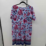 Talbots Women's Size 18P Light Blue Floral Dress