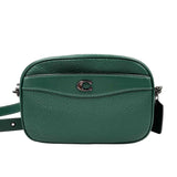 COACH Dark Pine Green Pebbled Leather CAMERA Bag Crossbody Purse