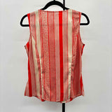 Banana Republic Women's Size M Orange dotted Sleeveless Shirt