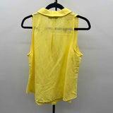 Boston Proper Women's Size M Yellow Solid Sleeveless Shirt