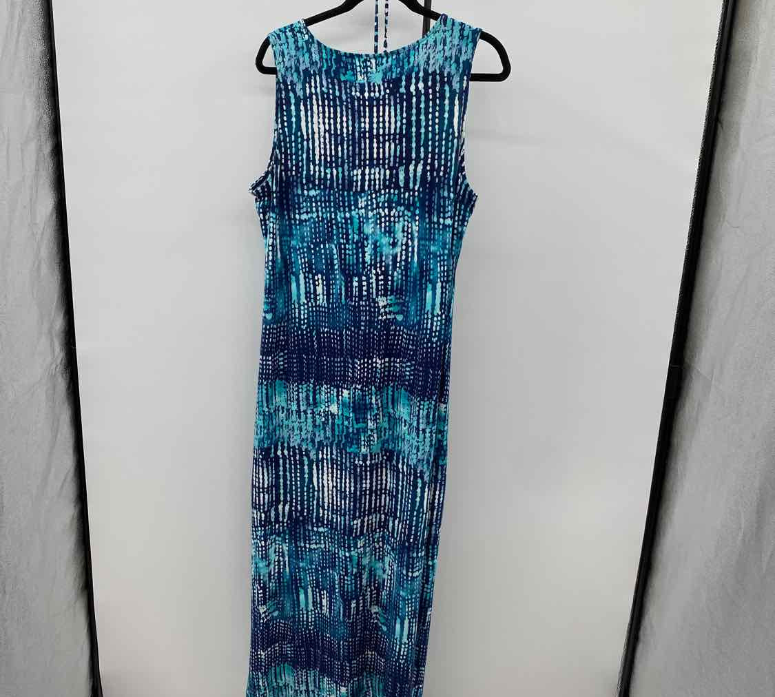 Chico's Women's Size 12 Navy dotted Dress