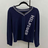 Tommy Hilfiger Women's Size S Navy Logo Long Sleeve Shirt