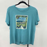 J Crew Women's Size XL Green wine T-Shirt