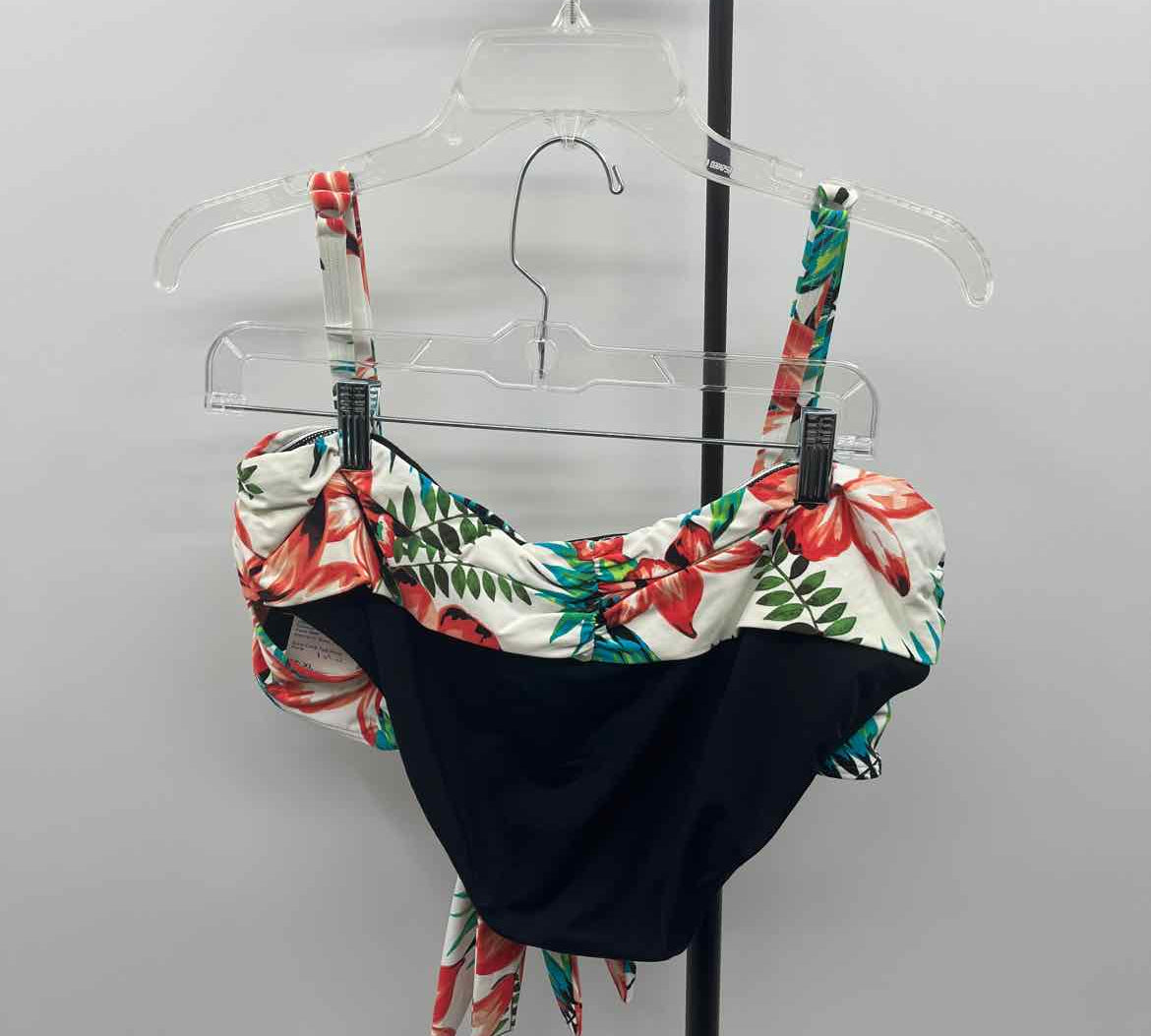 Coco Reef Women's Size XL Black Floral Swimsuit - 2 Piece