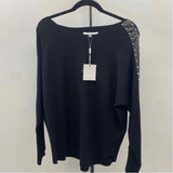 Sioni Women's Size L Black Studs Sweater