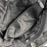 CALVIN KLEIN Black Faux Leather Tote Bag Purse w/Chain Shoulder Straps