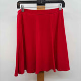 Susan Graver Women's Size 12 Red Solid Skirt