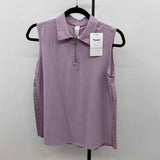 Persifor Women's Size M Dusty Lavender Solid Sleeveless Shirt