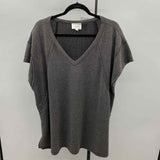 Andree Women's Size 2X Charcoal Grid Short Sleeve Shirt