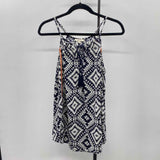 Mystree Women's Size M Black Aztec Tank