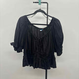 Old Navy Junior's Size 3X Black Solid Short Sleeve Shirt