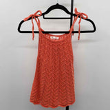 Blu Pepper Women's Size S Orange Crochet Tank