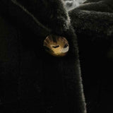 Regent Park Women's Size S Black Plush Coat