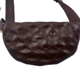 URBAN EXPRESSIONS Crosshatched Stitched Vegan Leather Belt Bag / Crossbody Purse