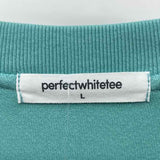 Perfect White Tee Women's Size L Green Textured Sweatshirt