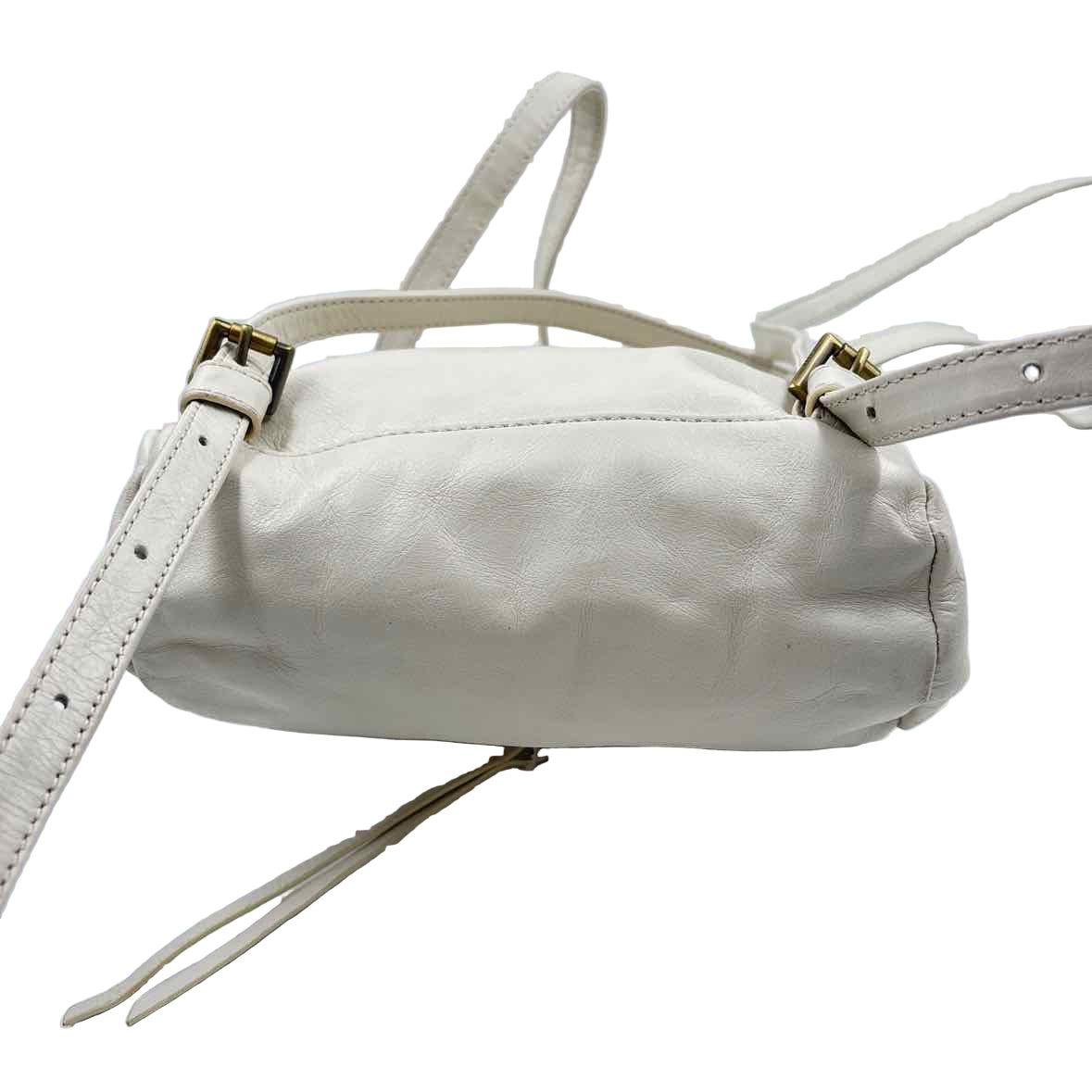 Bottom HOBO Latte Cream Leather BRIDGE Convertible BackPack Crossbody Purse