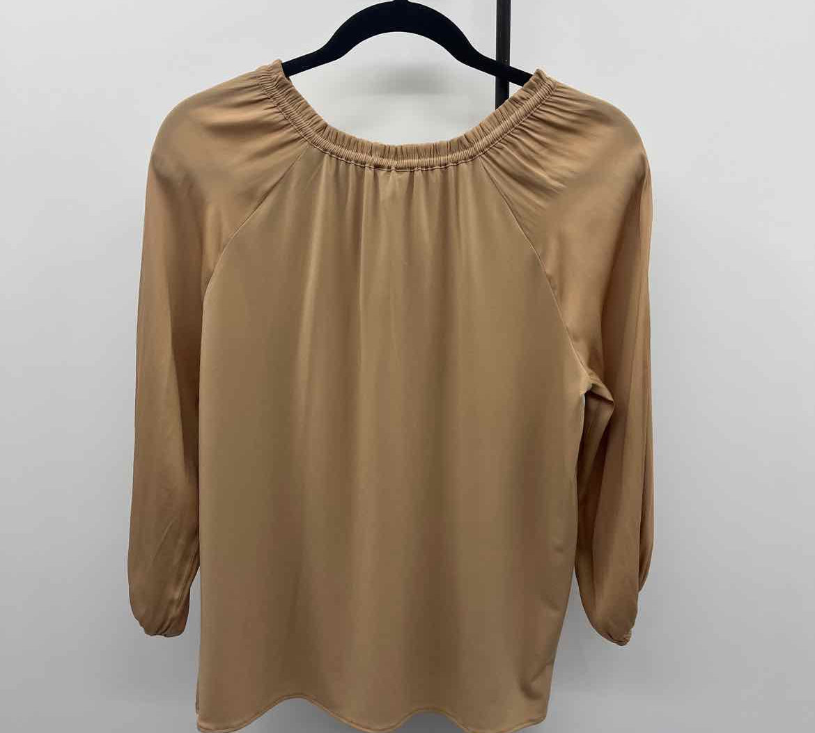 Ann Taylor Women's Size SP camel Solid Long Sleeve Shirt