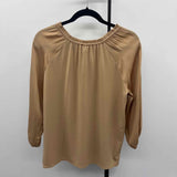 Ann Taylor Women's Size SP camel Solid Long Sleeve Shirt