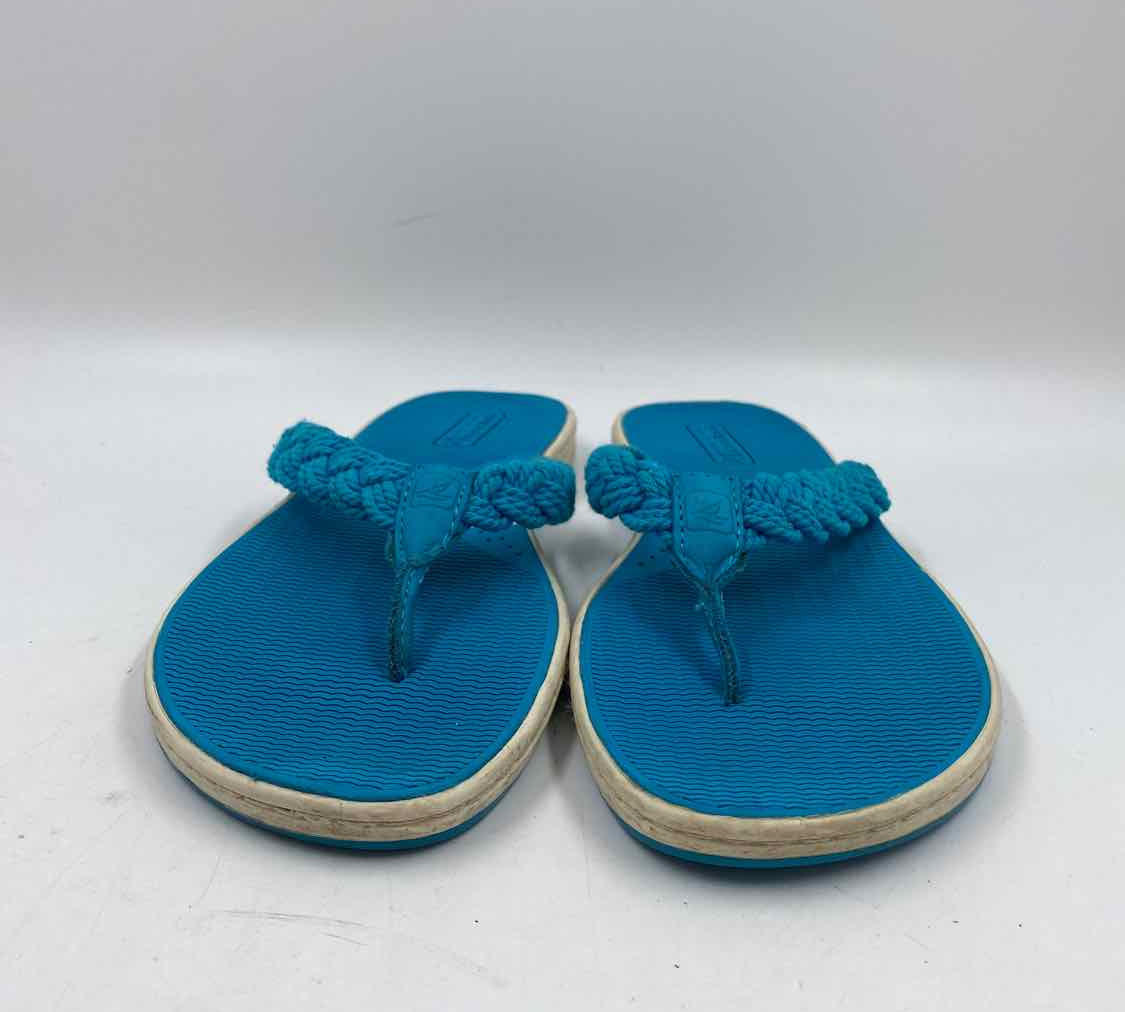 Sperry Women's Shoe Size 8 Turquoise Woven Flip Flops