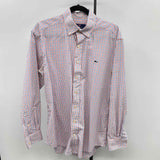 Vineyard Vines Men's Size M Red Cotton Checkered Long Sleeve Shirt