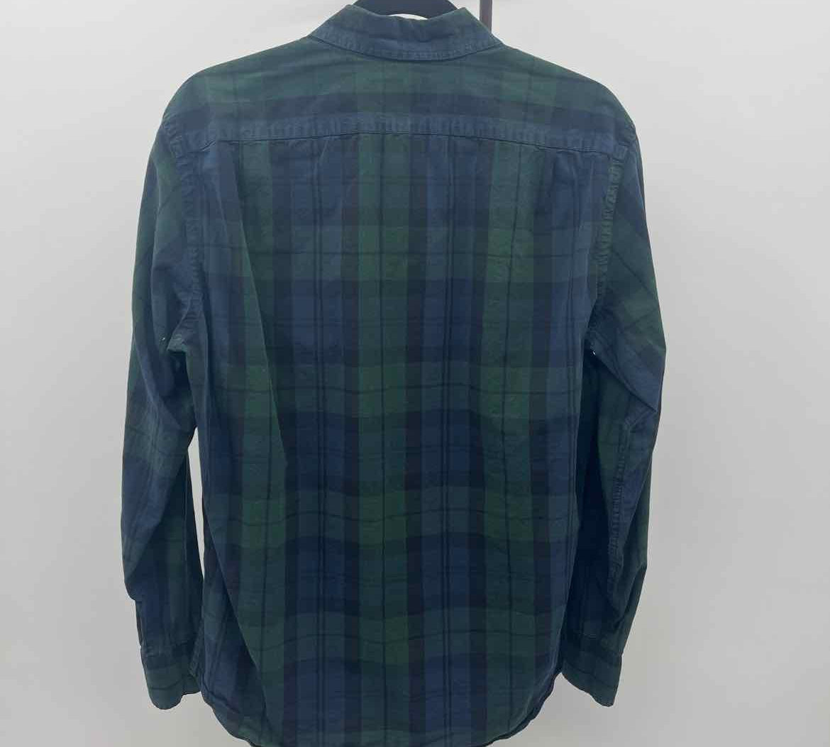 J Crew Men's Size L Green Plaid Long Sleeve Shirt