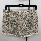 kan can Women's Size 14 Beige Animal Print Shorts
