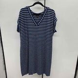 JJill Women's Size 16P Navy Stripe Dress