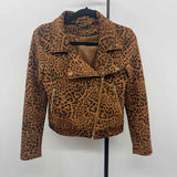 Apperloth A Women's Size XS Brown Animal Print Jacket