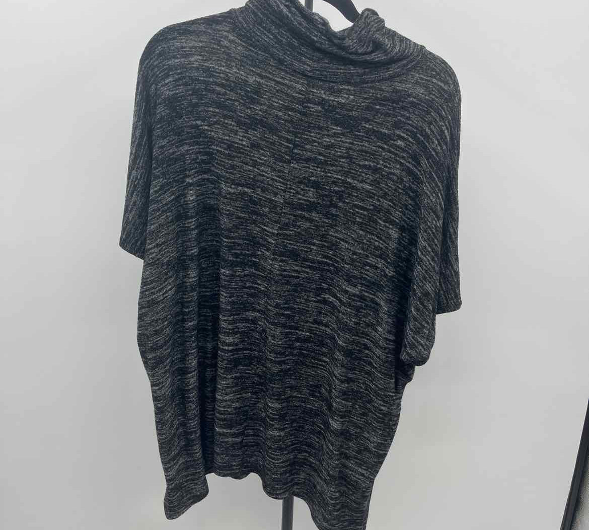 Apt 9 Women's Size XL Black Heathered Short Sleeve Shirt