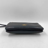 Coach Women's Black Luxe pebbled Wristlet