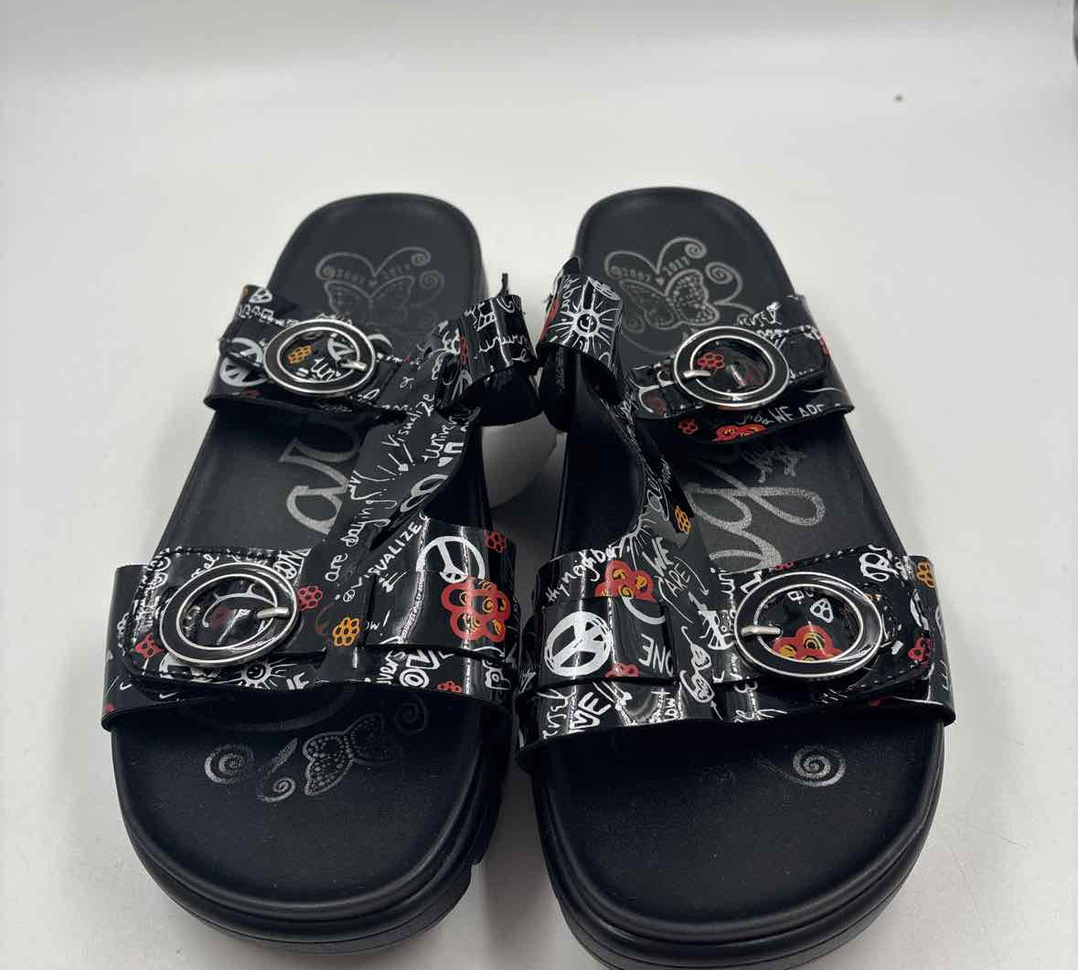 Alegria Women's Shoe Size 10 Black Grafitti Sandals