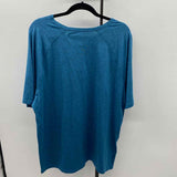 01.ALGO Men's Size XXL Teal Heathered Short Sleeve Shirt
