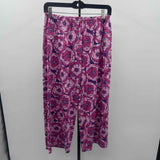 Garnet Hill Women's Size 6 Pink Floral Capris