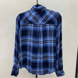 Lola River Women's Size S Blue Plaid Long Sleeve Shirt